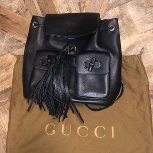 Gucci Bamboo Leather Backpack
